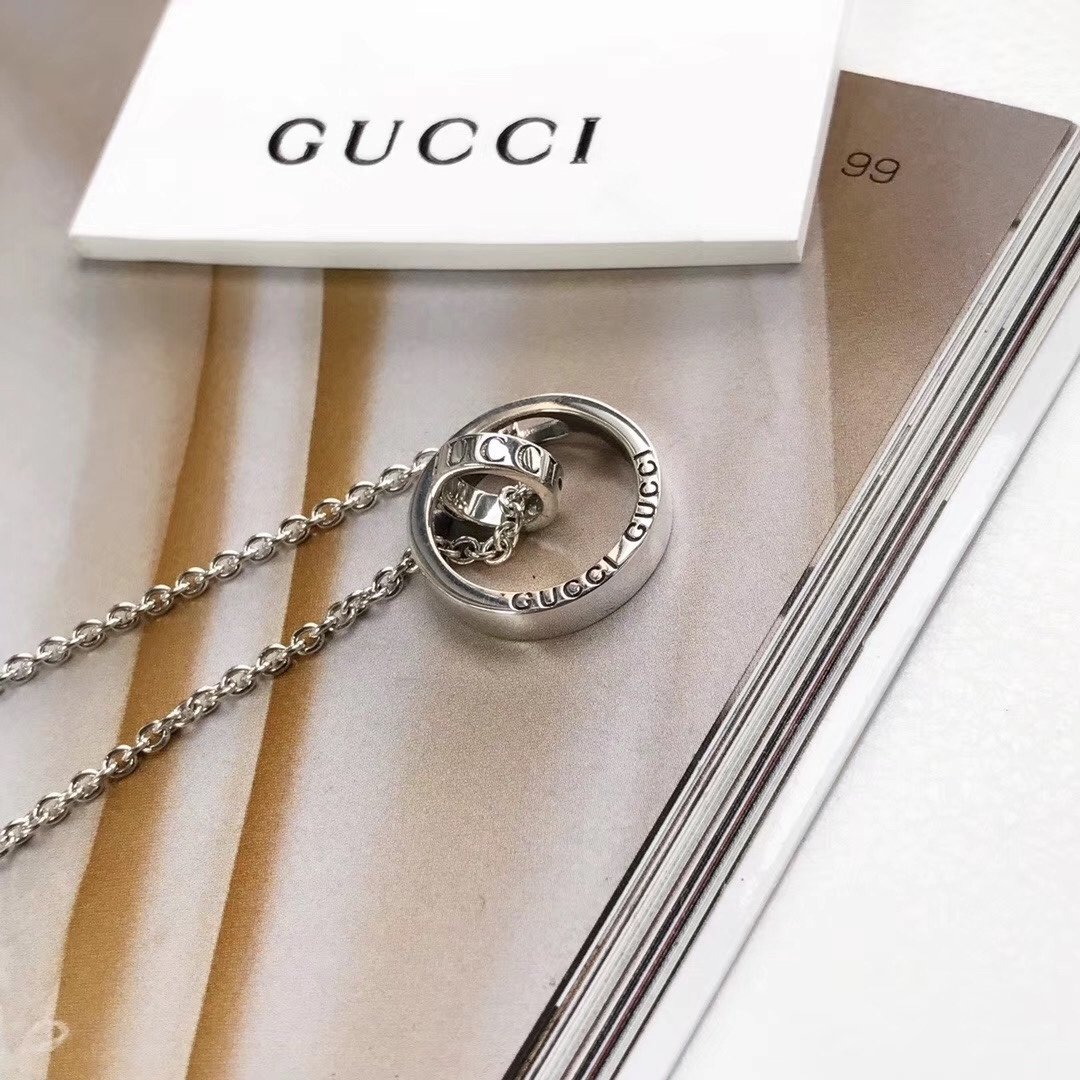 Gucci Sterling Silver Fortune Necklace - Image 7