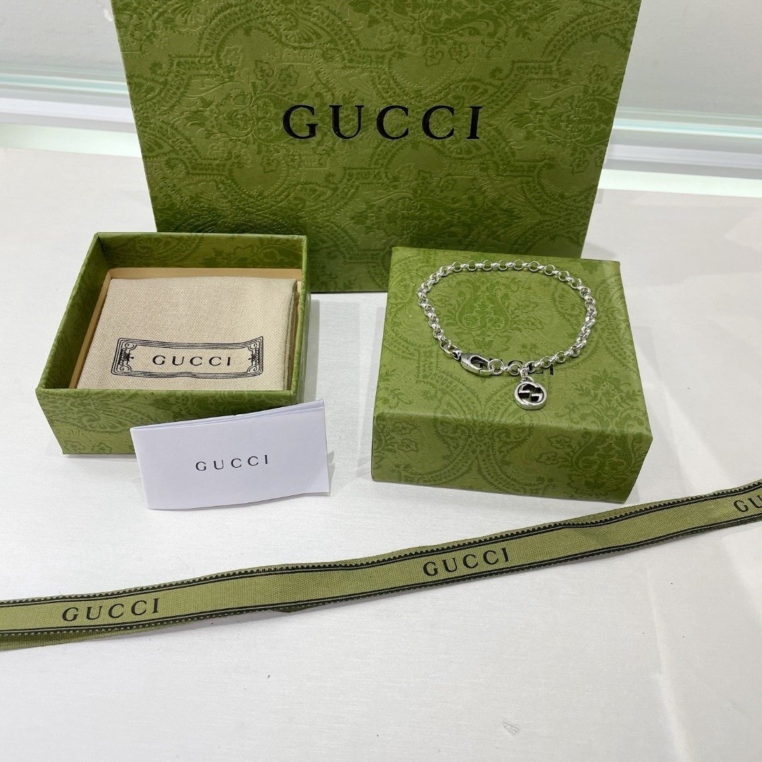 Gucci Retro G Sterling Silver 925 Bracelet