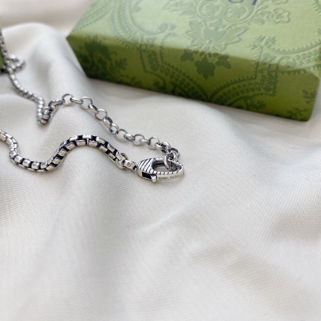 Gucci Sterling Silver Eagle Head Pendant Necklace - Image 3